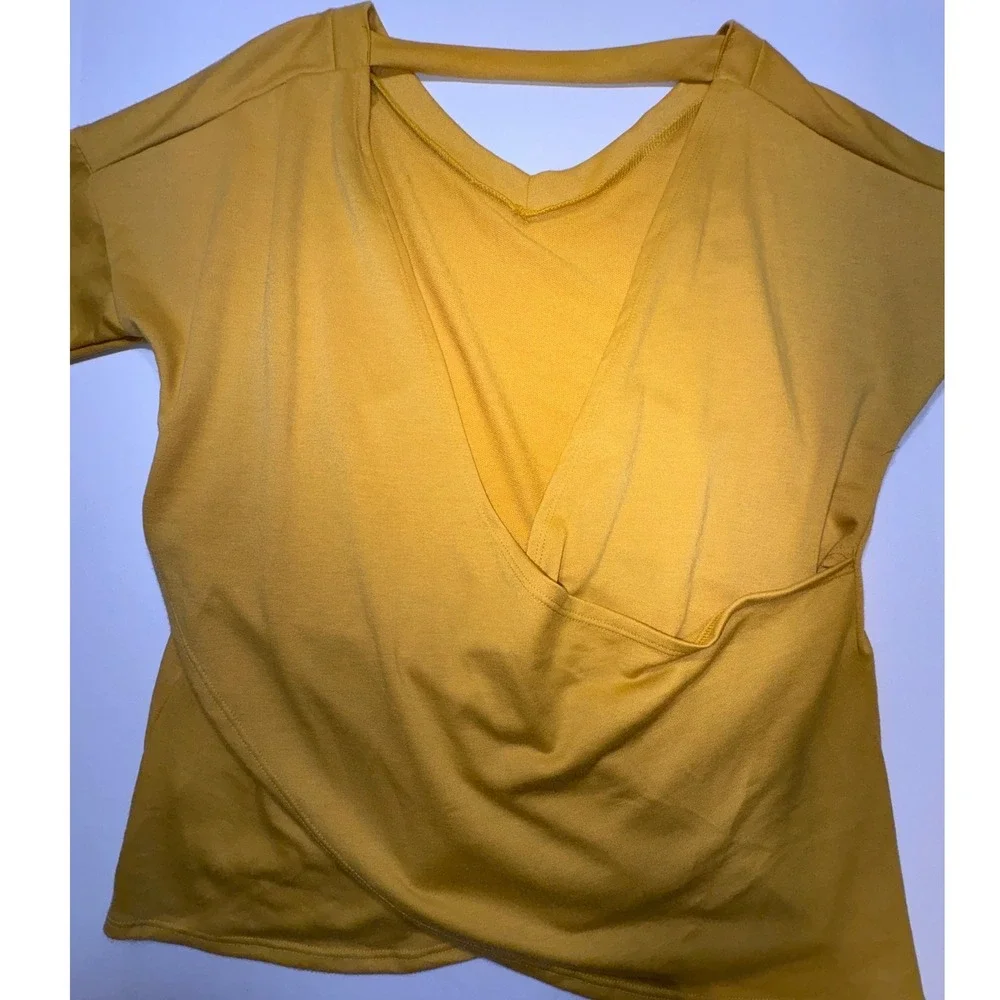 Cecico & Turquoise Haven Womens Tops Bundle Grey Off Shoulder Yellow V-Neck L - Picture 9 of 13